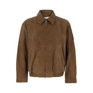 Dunst Men Beige Jacket With Two Front Pockets And Distressed Effect In Suede Man